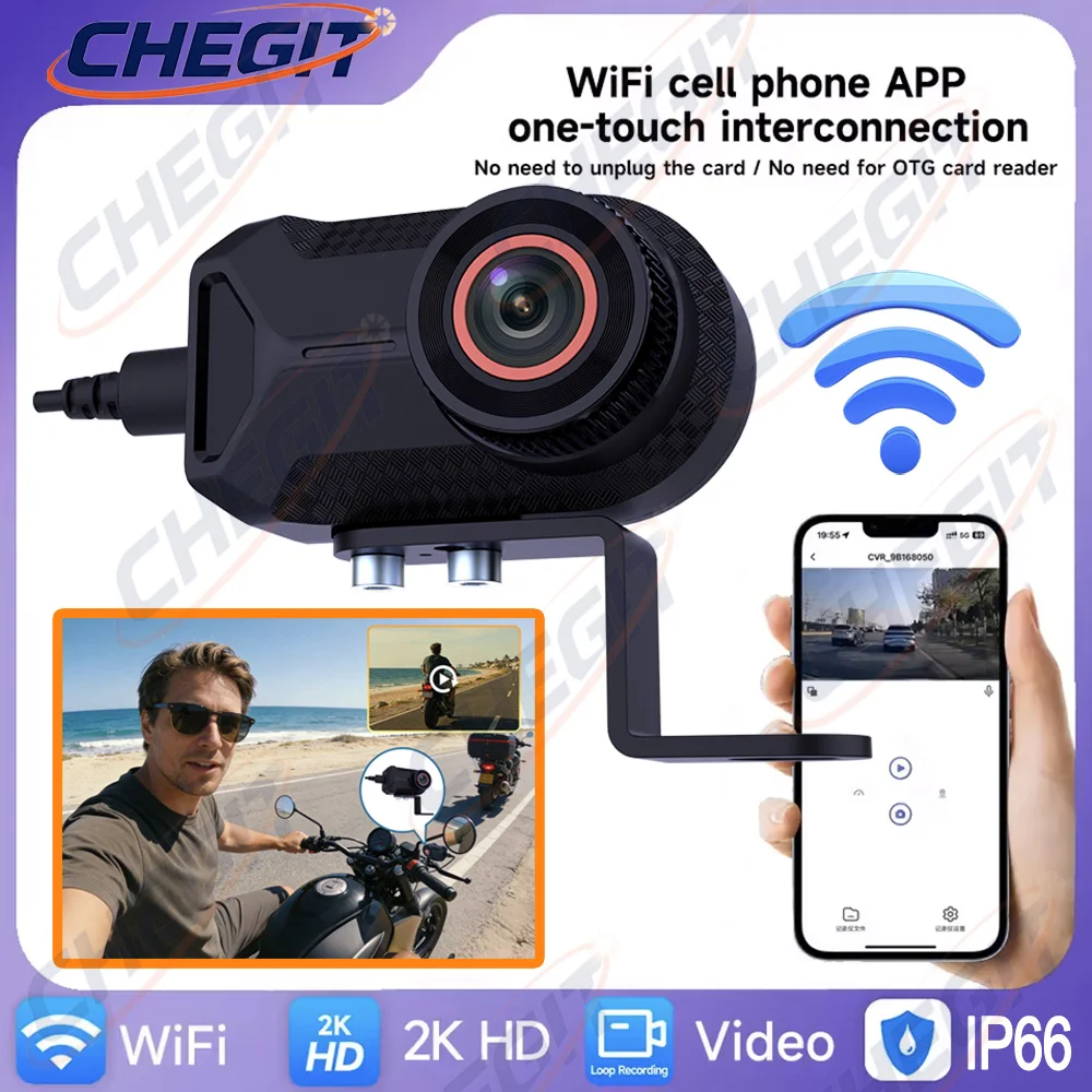 Cycling Loop - Neue 2K HD Motorrad DVR WiFi