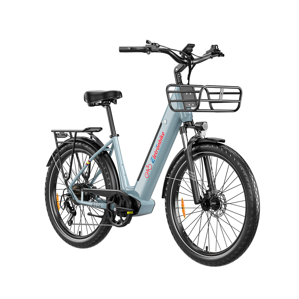 Commuting With Bike - ELETRONBIKE OC26 Hinterradnabenmotor aus Aluminiumlegierung, 7-Gang-Sensor,