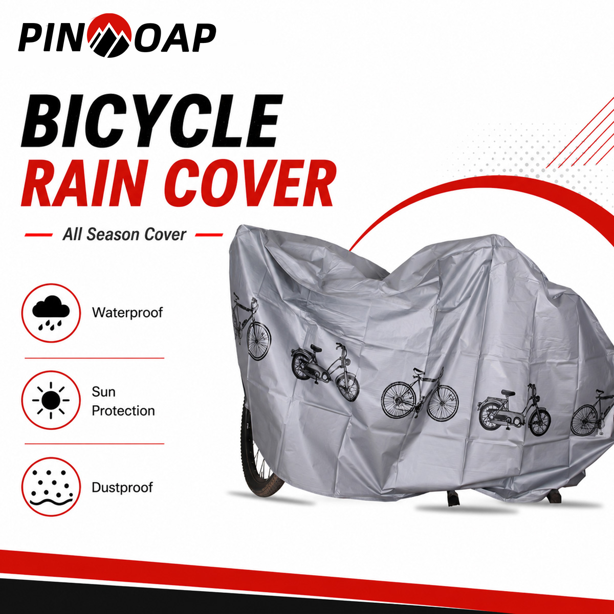 Cycling Commuter Backpack Waterproof - PINMOAP Universelle Fahrrad-Regenhülle, wasserdichte Outdoor-Fahrradabdeckung, staubdicht,