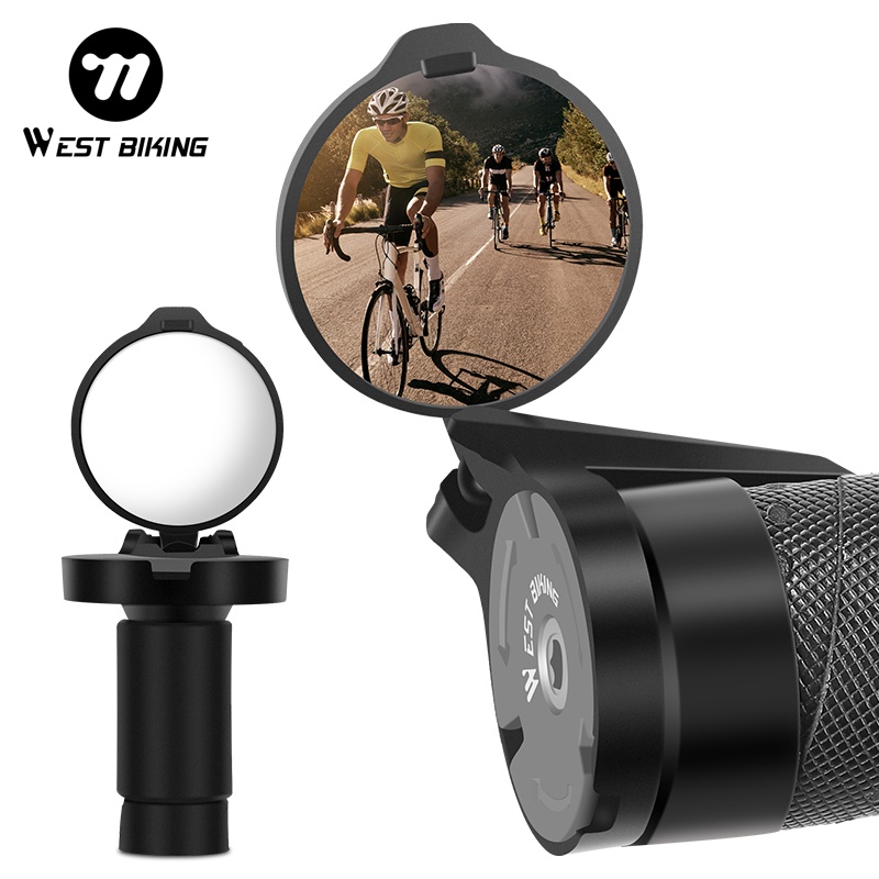 Mirror Handlebar Convex - WEST BIKING 2PC Lenkerendenspiegel für Fahrräder,