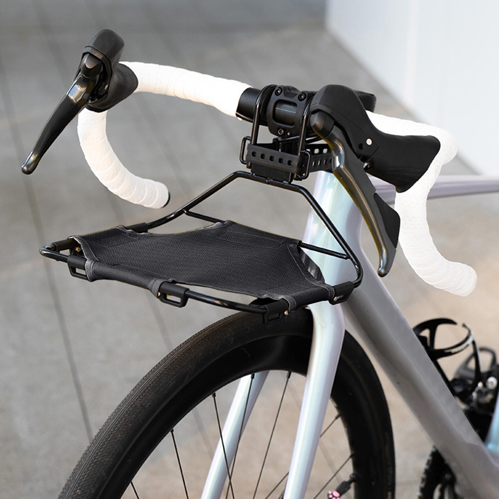 Cycling Commute Distance - Abnehmbarer, leichter Fahrrad-Vorderradträger mit Lenkerhalterung, Fahrrad-Aufbewahrungsträger