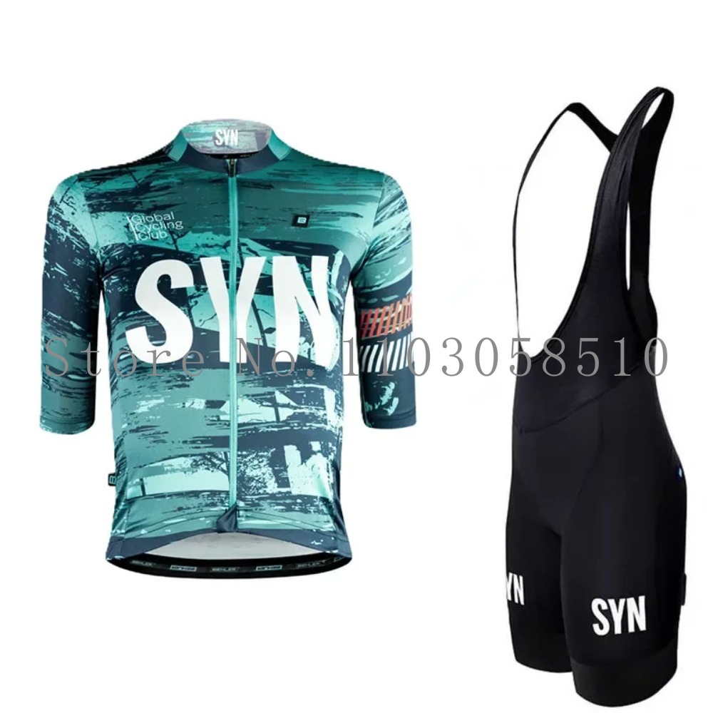 Cycling Commuter Jacket - SYN Jersey Herren-Trägerhose mit Schwammpolsterung, Radsport-Anzug-Set,