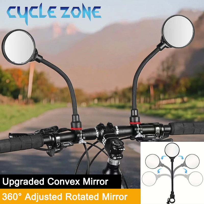 Mirror Handlebar Convex - Fahrradspiegel, Fahrradlenker, Rückspiegel, drehbar und verstellbar,