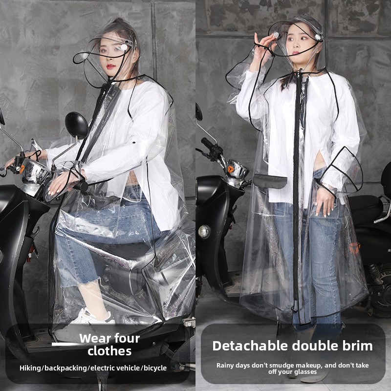 Transparenter EVA-Regenponcho  – Cycling Commute In Rain Bewertung und Preis