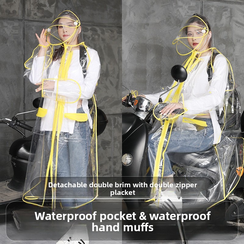 Transparenter EVA-Regenponcho  – Cycling Commute In Rain Bewertung und Preis