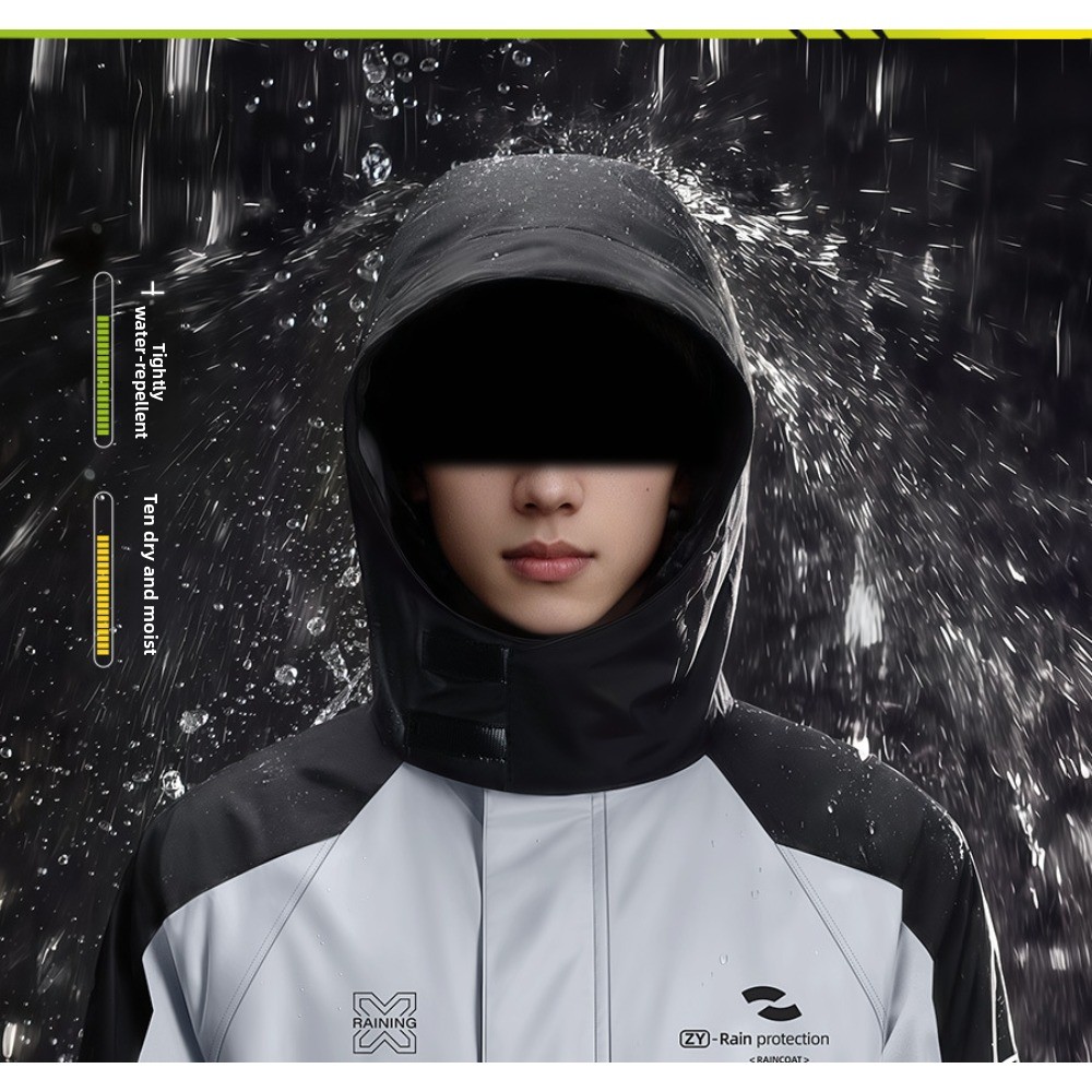Zweiteiliger Motorrad-Regenanz – Cycling Commute In Rain Bewertung und Preis