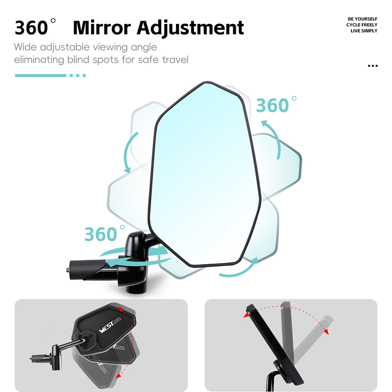 WEST BIKING HD Blendfreier Kon – Mirror Handlebar Convex Bewertung und Preis