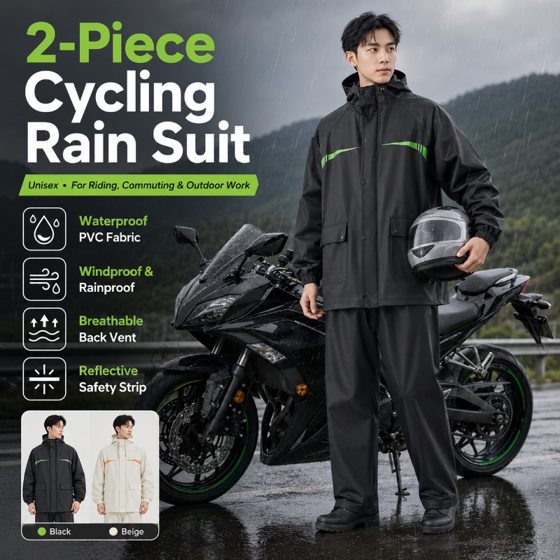 Unisex 2-teiliger wasserdichte – Cycling Commute In Rain Bewertung und Preis